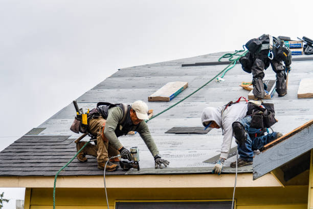 Professional Gutter Installation technician working in Kittredge, CO